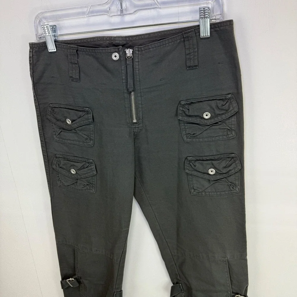 J.Lindeberg Stockholm Cargo Pants Buckle Strap Utility Pockets Slim Fit Black 29
